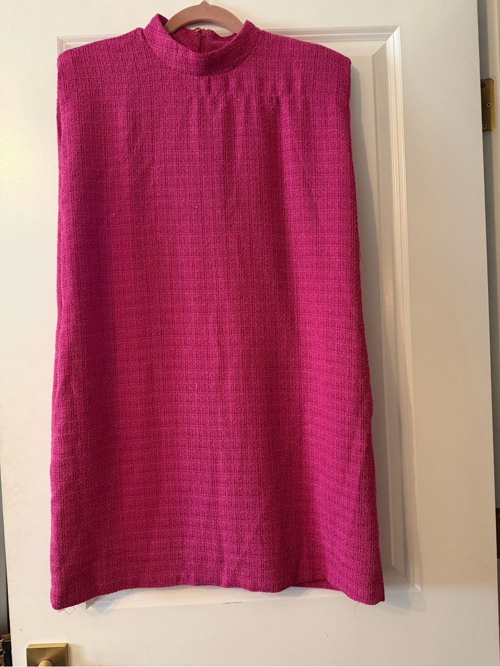 Entro women’s beautiful Textured A-Line dress - Hot Pink size lg
